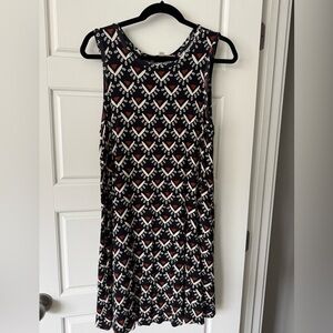 LOFT Geometric Patterned Sleeveless Dress